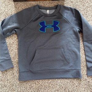 Under Armour Gray Sweatshirt with Blue Logo